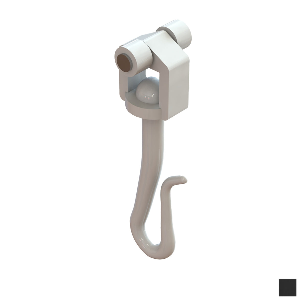 Emro Plastic Curtain Hooks for Shower Track - Available in Black and White