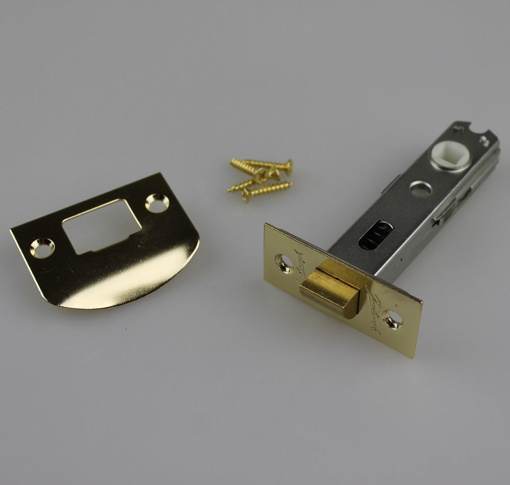 Gainsborough Tubular Latch 481PBS 70mm Backset Dual Sprung Polished Brass