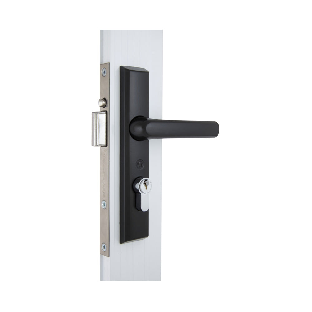 Austral Security Screen Door Lock Elegance XC Black w/ Cylinder ALEL/BLKC