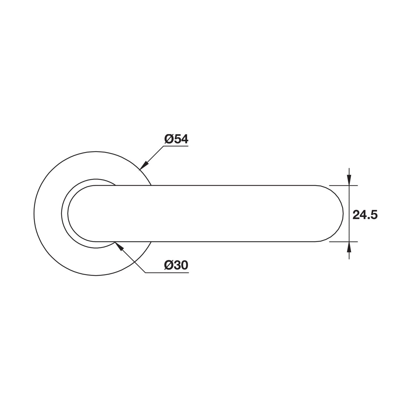 Hafele Seacliff Door Lever Handle on Round Rose - Available in Passage and Privacy Set