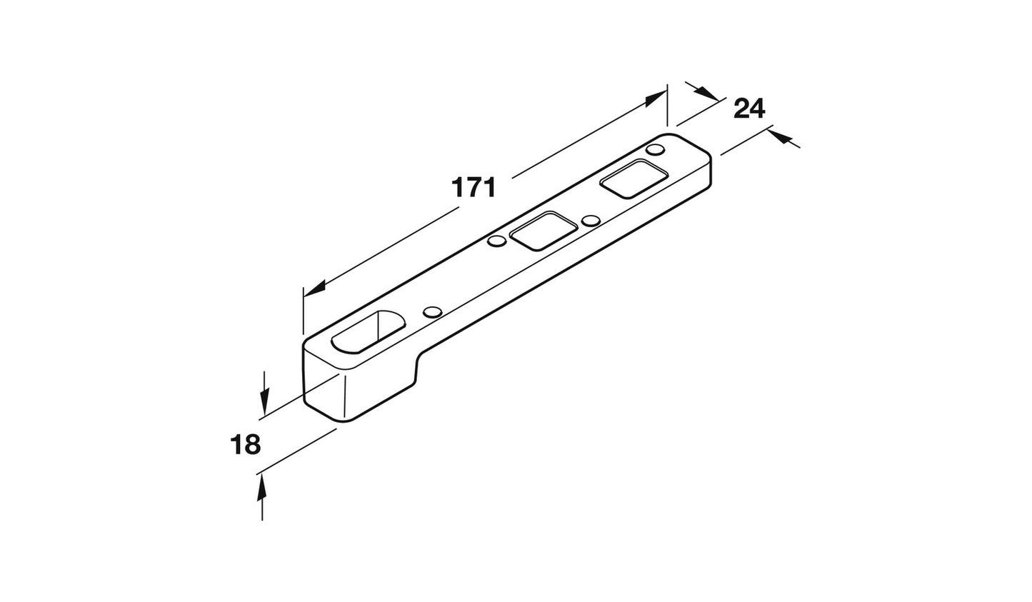 Hafele DCL 303 Floor Spring EN4 Hold Open 932.79.150