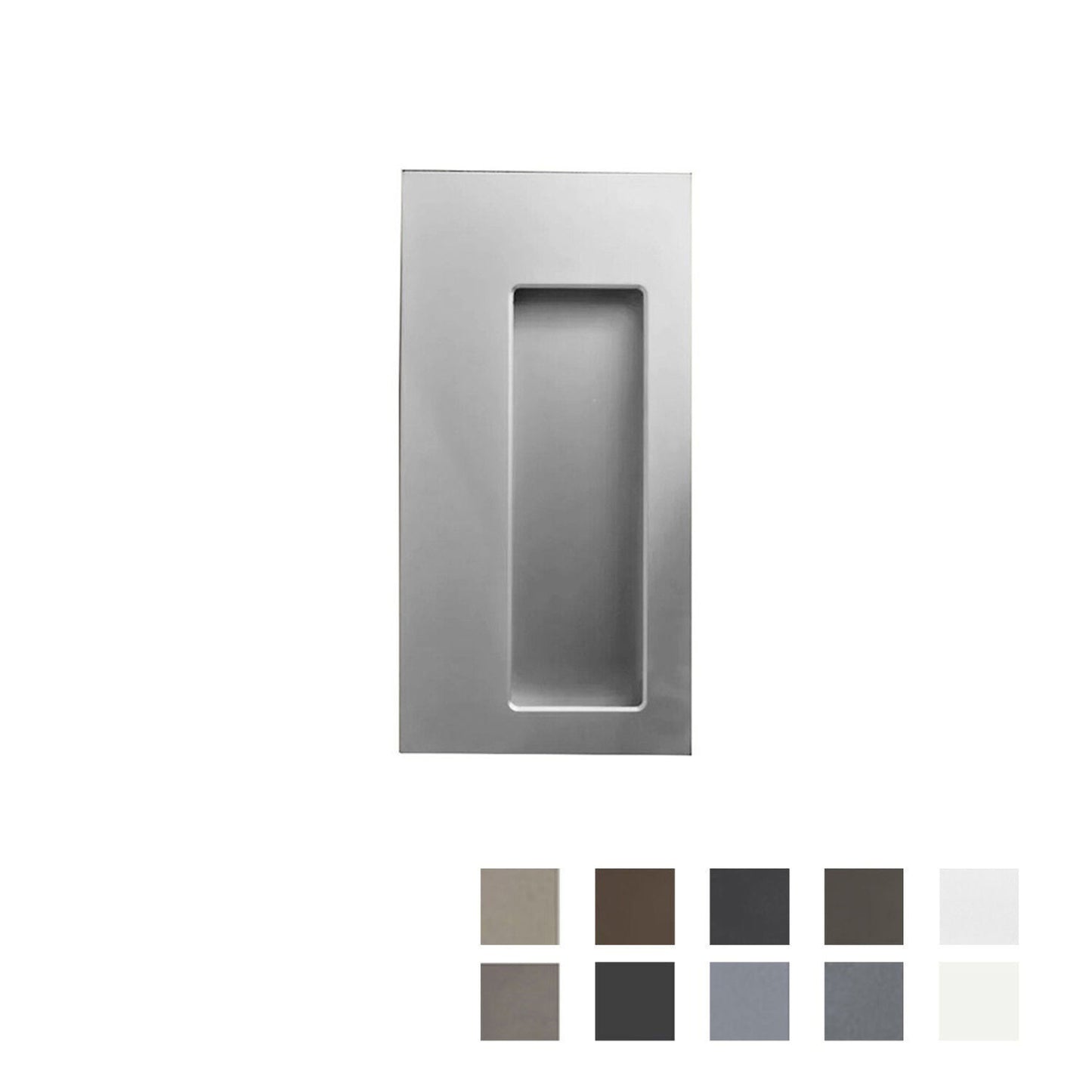 Halliday & Baillie Rectangular Plain Offset Flush Pull 250mm - Available in Various Finishes