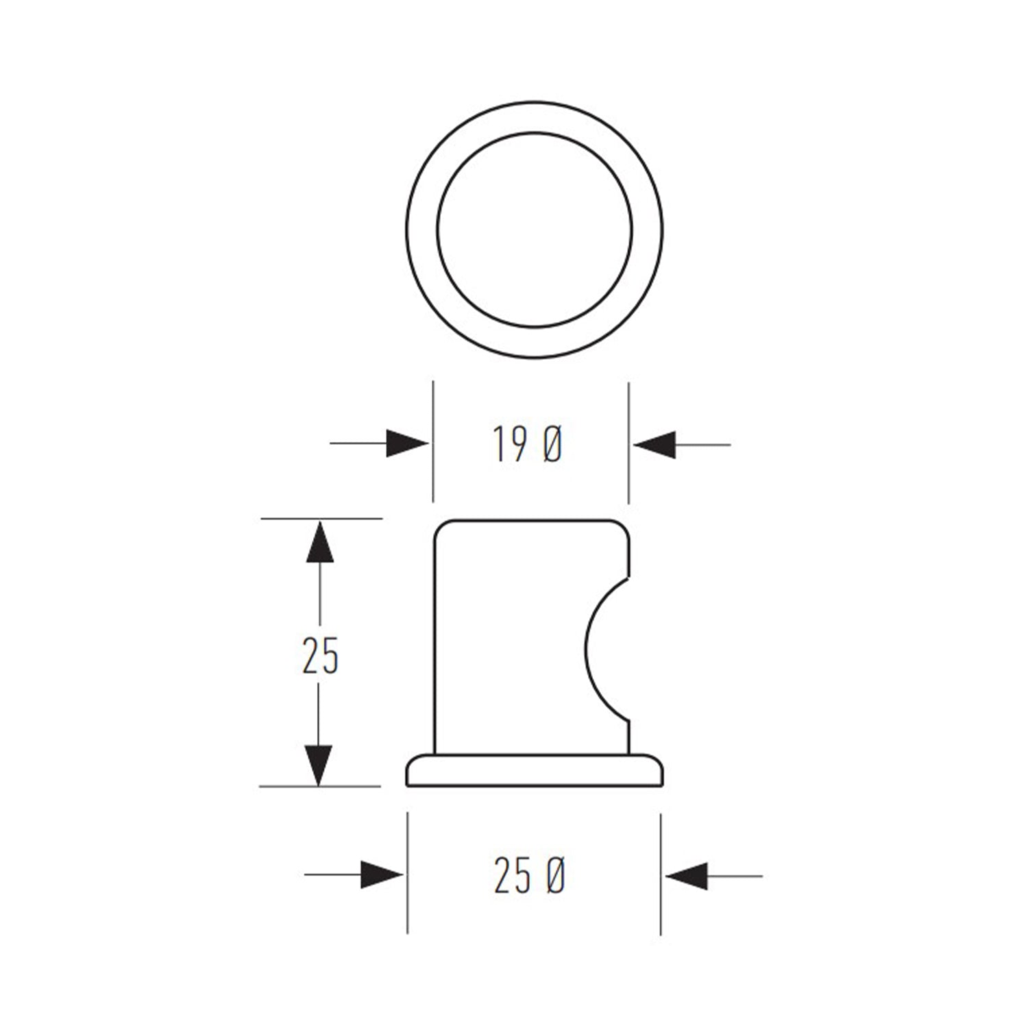 Halliday & Baillie Single Brass Knob for Brass D Pull Handles - Available in Various Finishes