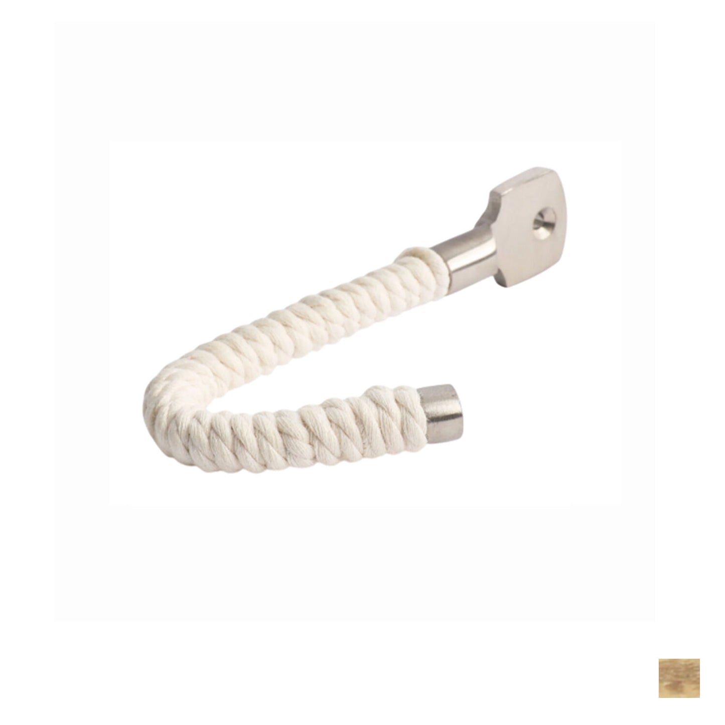 Hepburn Hat and Coat Rope Hook 102mm - Available in Acid Washed Brass and Satin Nickel