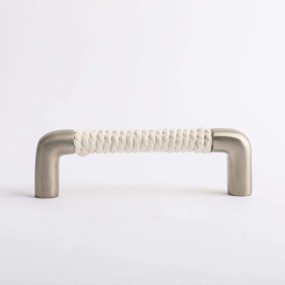 Hepburn Rope Cabinet Pul Handl 96mm - Available in Acid Washed Brass and Satin Nickel