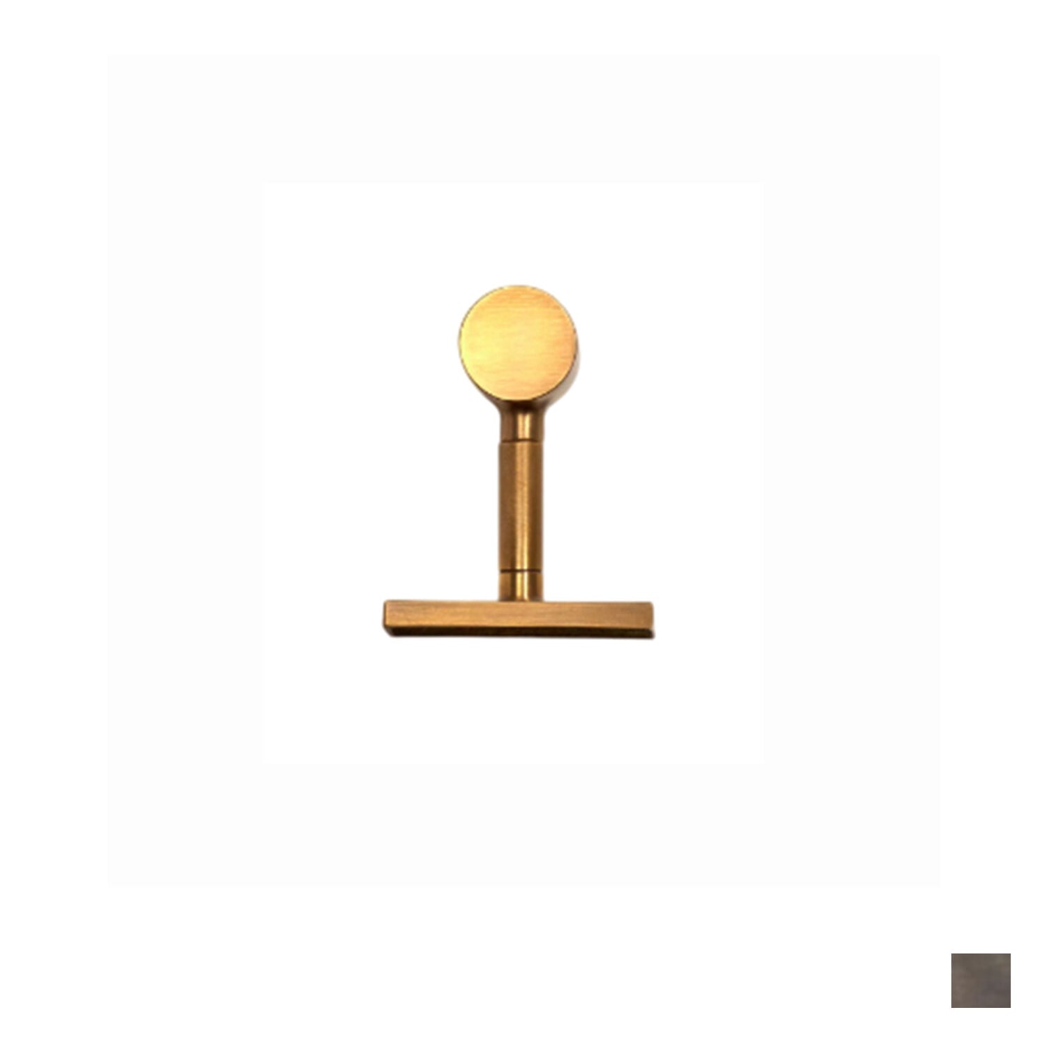 Hepburn Utility Hanging Rail End Brackets 80mm - Available in Acid Washed Brass and Antique Bronze