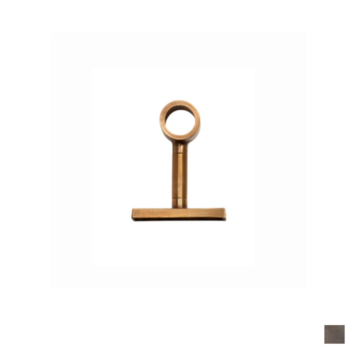 Hepburn Utility Hanging Rail Middle Bracket 80mm - Available in Acid Washed Brass and Antique Bronze
