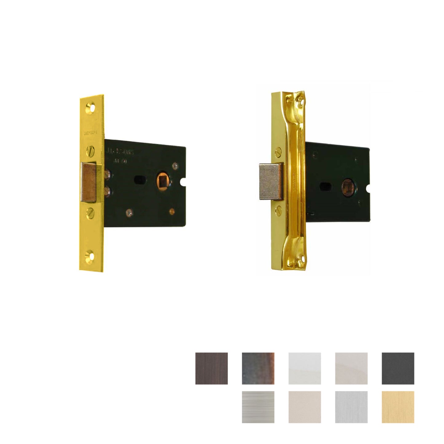 Jacksons Mortice Latch with Standard Strike - Available in Various Function and Finishes