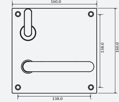 Dormakaba 1500 Plate With DA Turn And 20 Lever - Available in Left and Right Handing