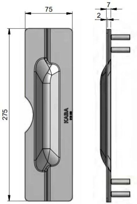 Dormakaba Strike Shield Concealed Fix Suits Lever On Rose SS088
