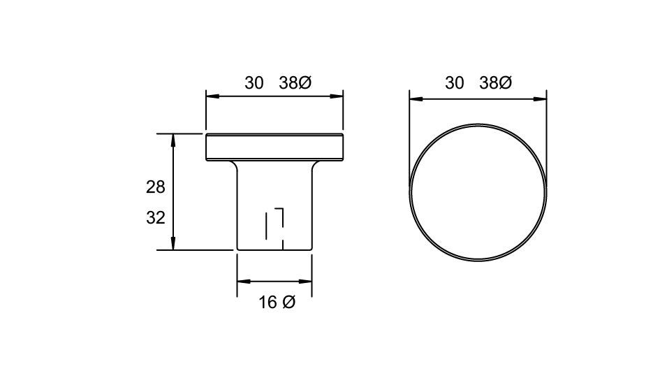 Kethy Bargo Brass Knob BK45