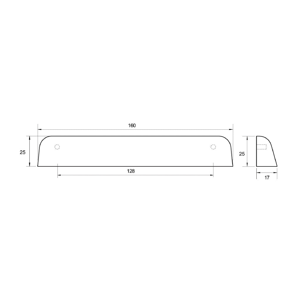 Kethy Cabinet Pull Handle 128mm Polished Chrome D5541128PC