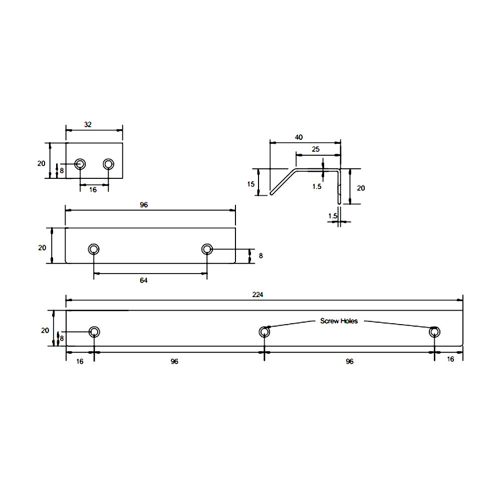 Kethy Curved Cabinet Lip Pull - Available In Various Finishes and Sizes