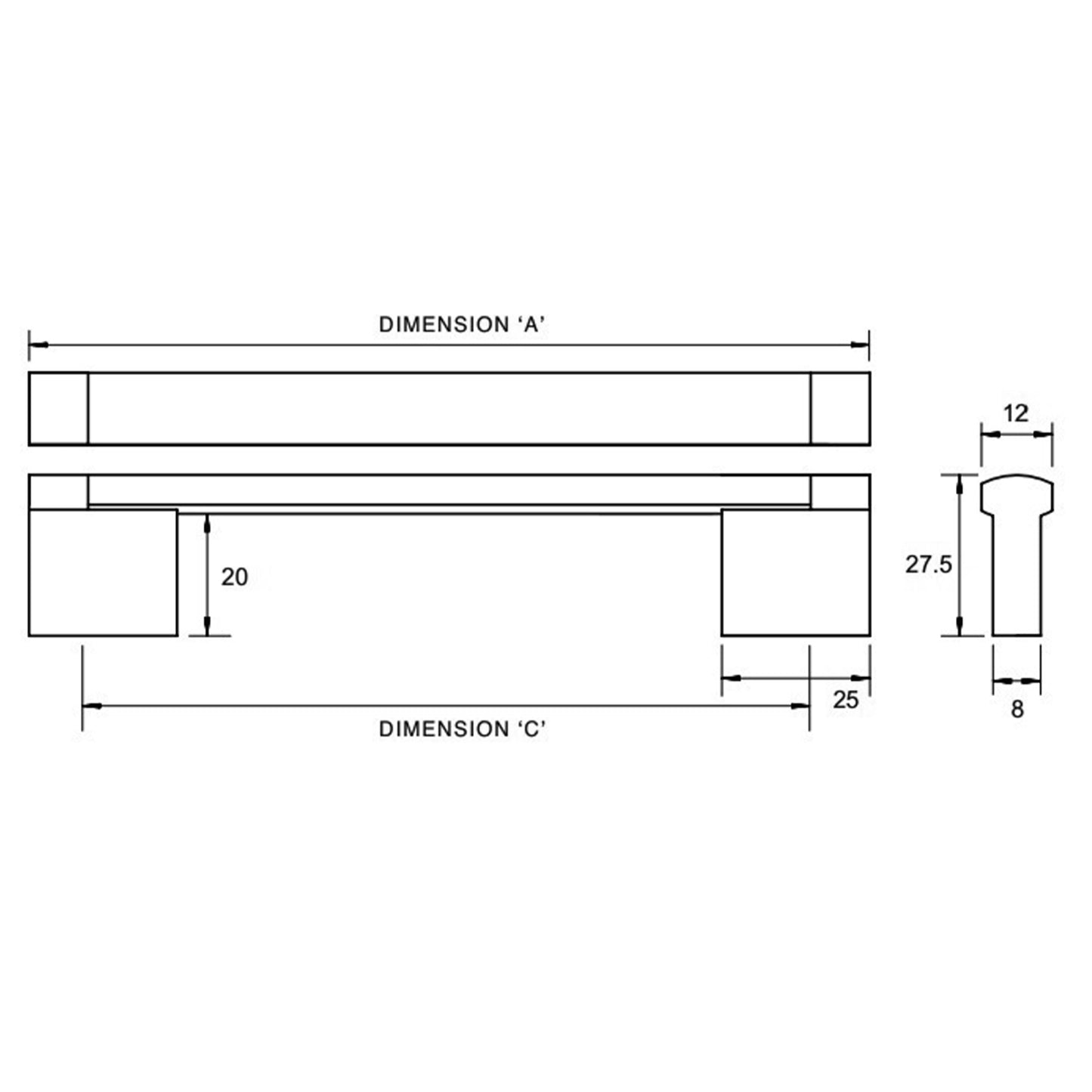 Kethy Flinders Round Top Face Mount - Available in Various Finishes and Sizes