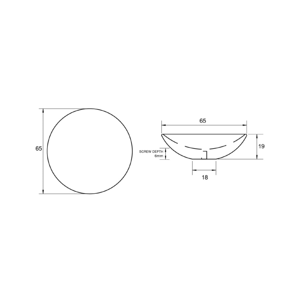 Kethy Bowl Knob L4328 - Available in Various Finishes