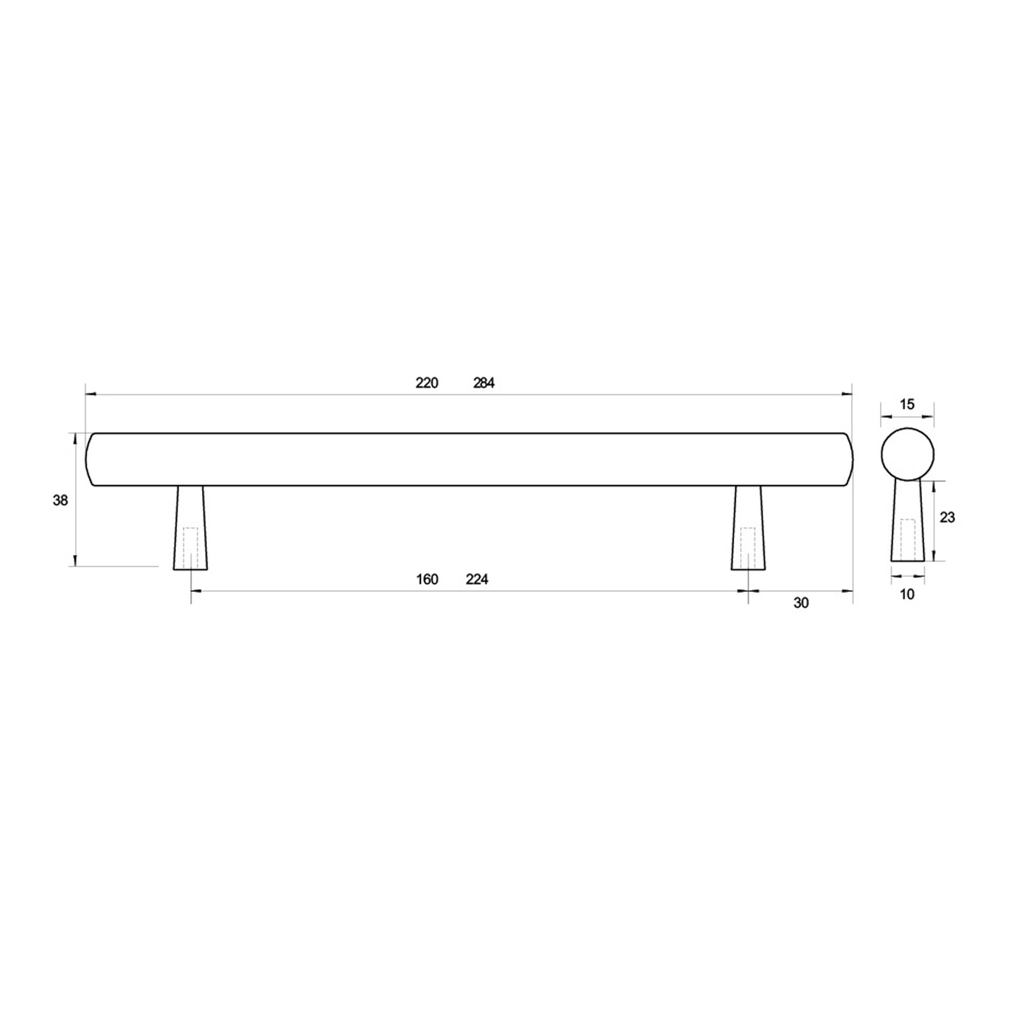 Kethy Tilla Cabinet Handle L7763 - Available In Various Finishes and Sizes