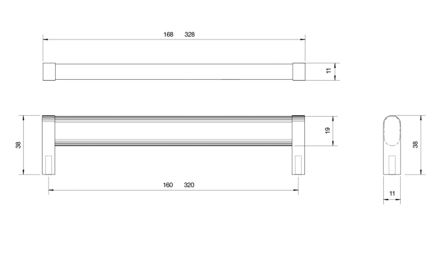 Kethy Hobro Cabinet Pull Handle - Available in Various Finishes and Sizes