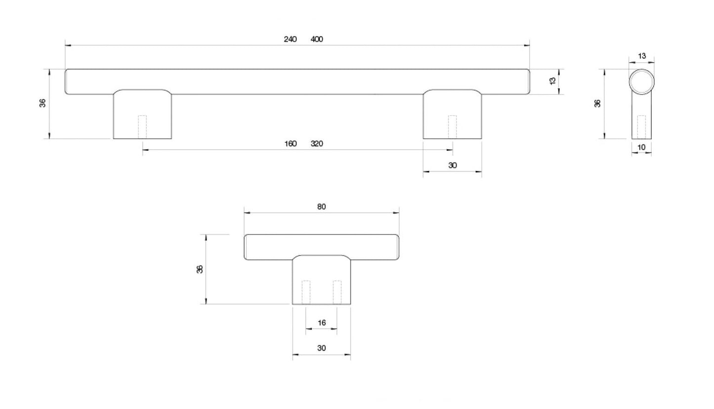 Kethy Koge Cabinet Pull Handle - Available in Various Sizes