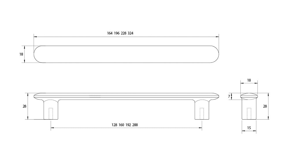 Kethy Yarra Cabinet Pull Handle - Available in Various Finishes and Sizes