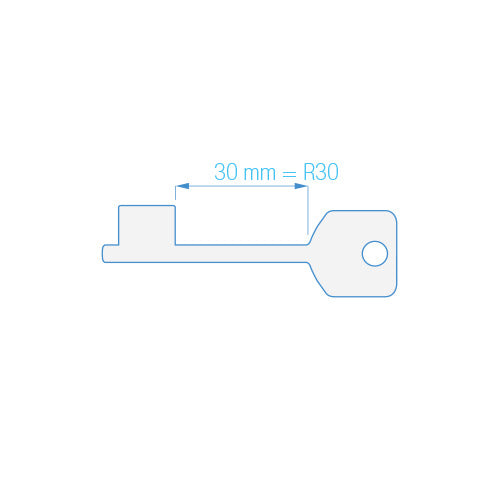 Ross Key Blank R100 100mm 6 Lever