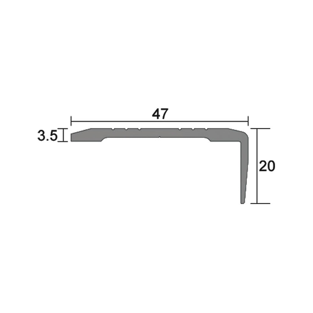 Kilargo IS4135 Threshold Stair Nosing - Available in Various Sizes