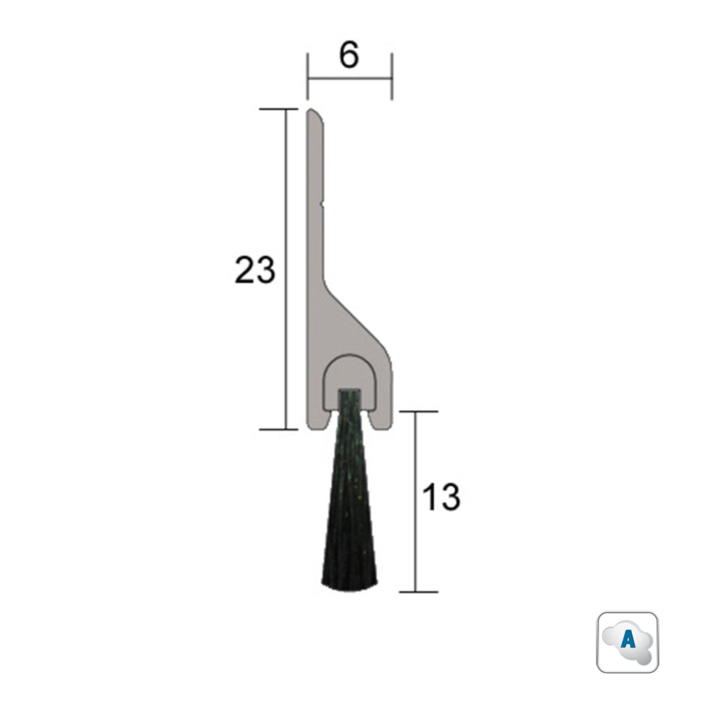 Kilargo IS5110 Brush Seal with Nylon Brush - Available in Various Finishes
