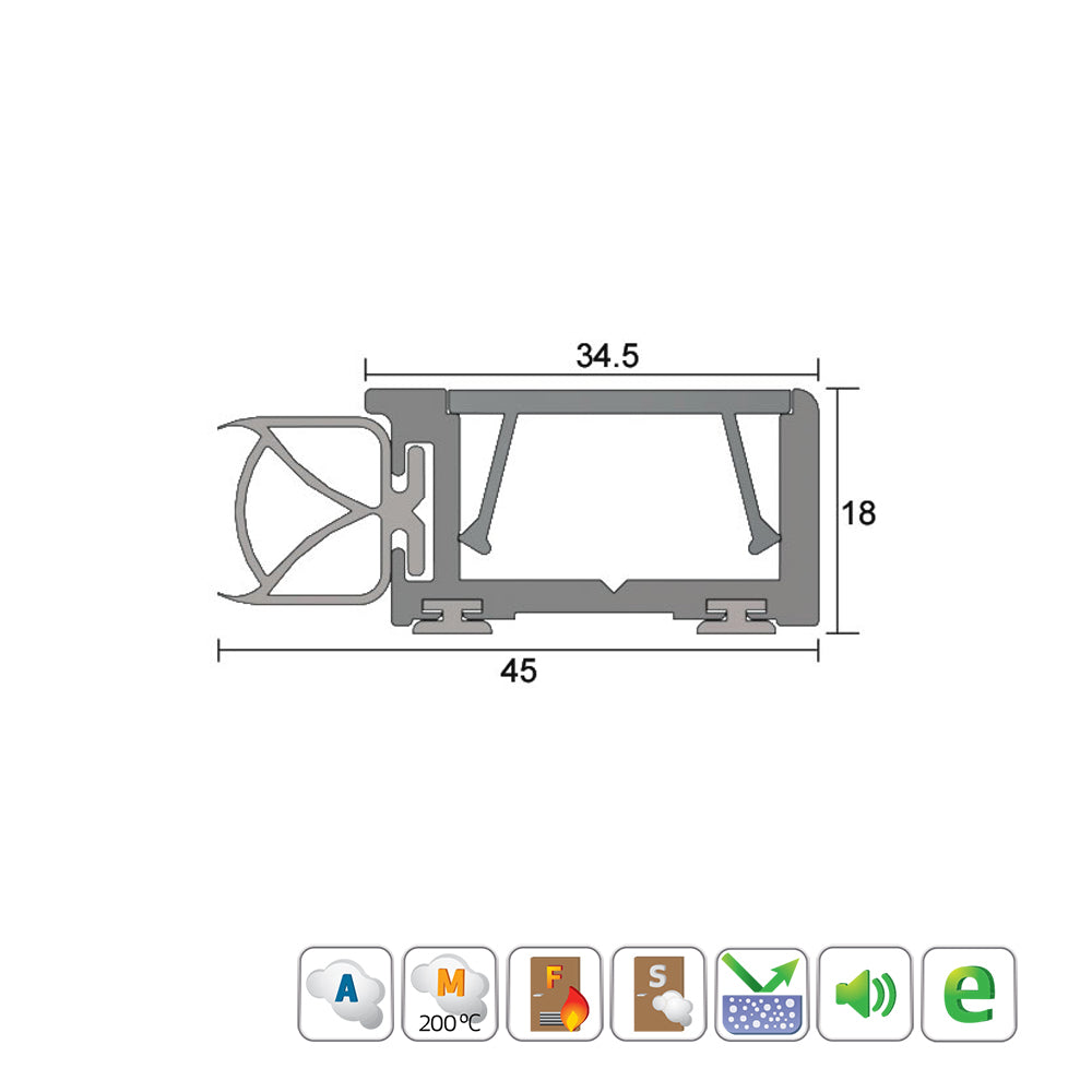 Kilargo IS7195si Acoustic Perimeter Door Seal - Available in Various Sizes