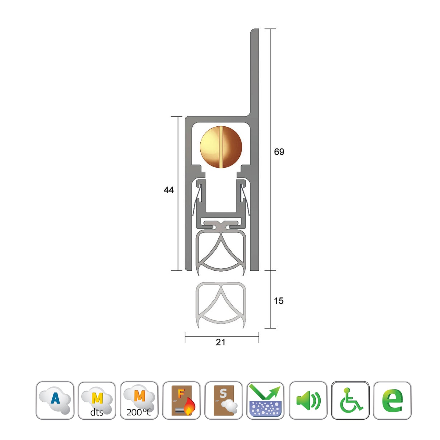 Kilargo IS8090si Door Bottom Seal - Available in Various Finishes and Sizes