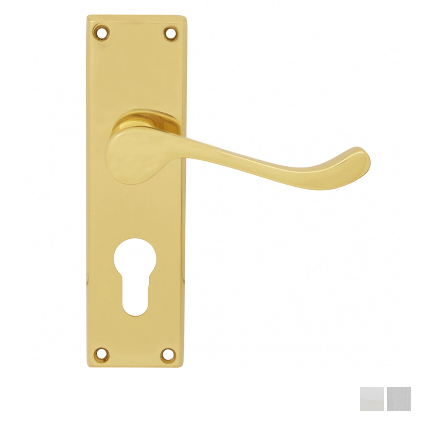 KR Lucas Pavtom Scroll Door Lever Euro Keyhole - Available in Various Finishes
