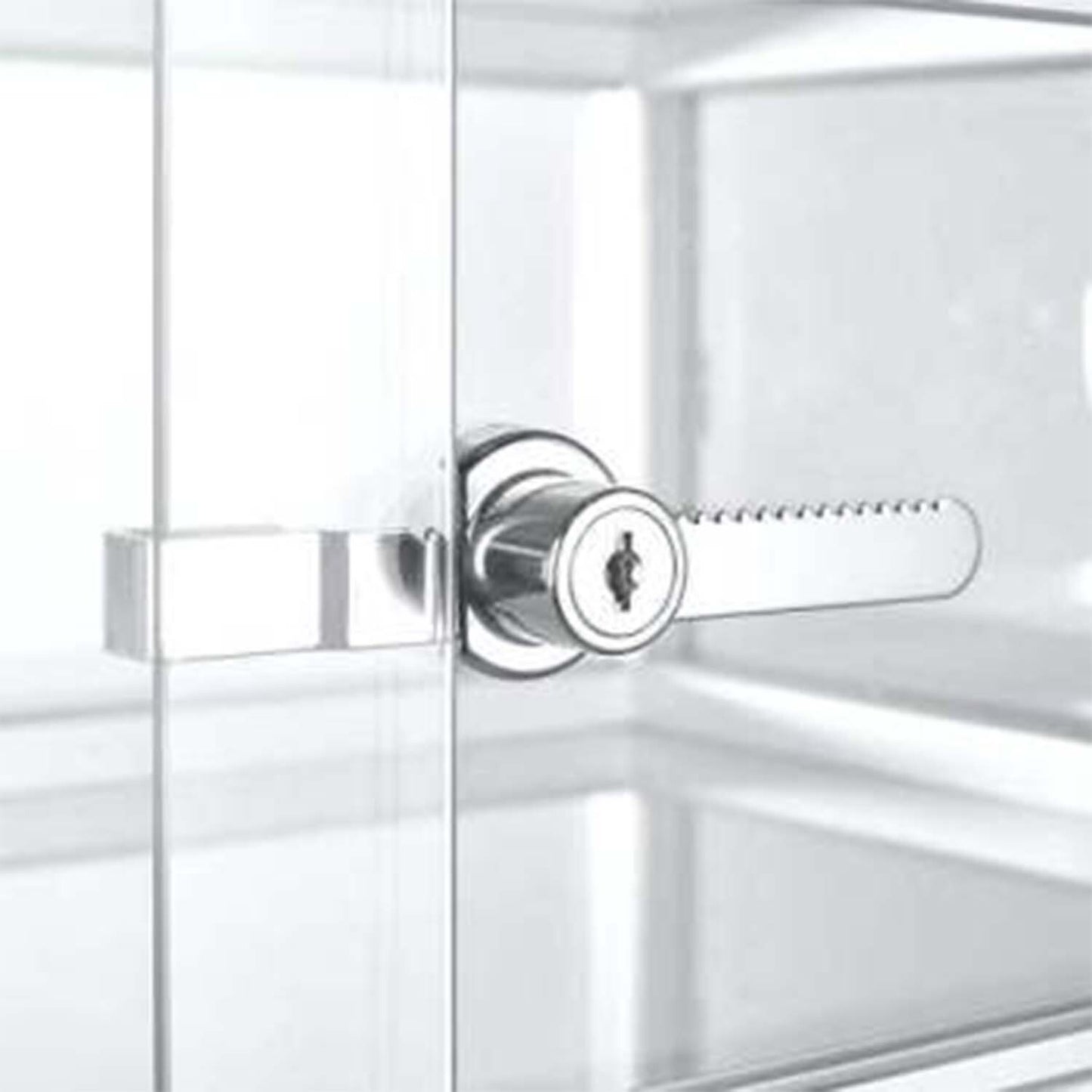 RiteFit Ratchet Sliding Glass Showcase Lock Keyed Alike Zinc Plated APL2352KA