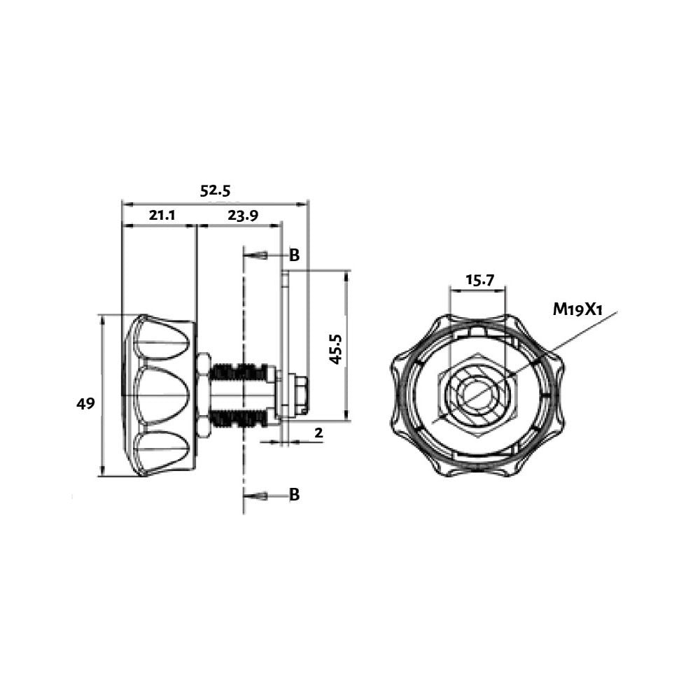 Firstlock Combination Cam Lock 24mm Silver CL1112S