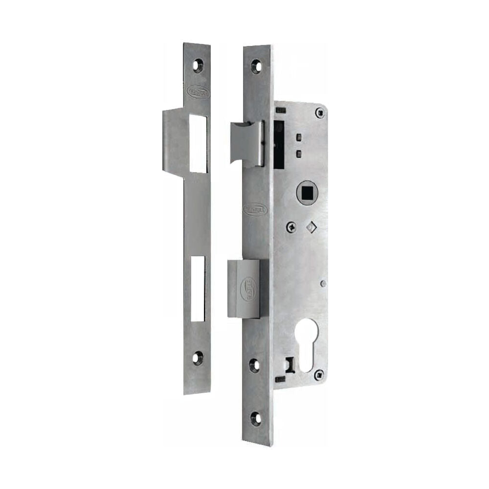 Interlock Door Lock Pack with Mortice Lock Verona Lever Silver with Euro Cylinder