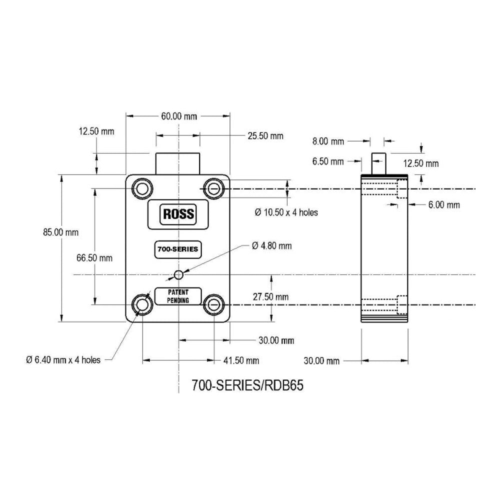 Ross 700 Retrofit Series RDB65 Safe Door Lock 08952800
