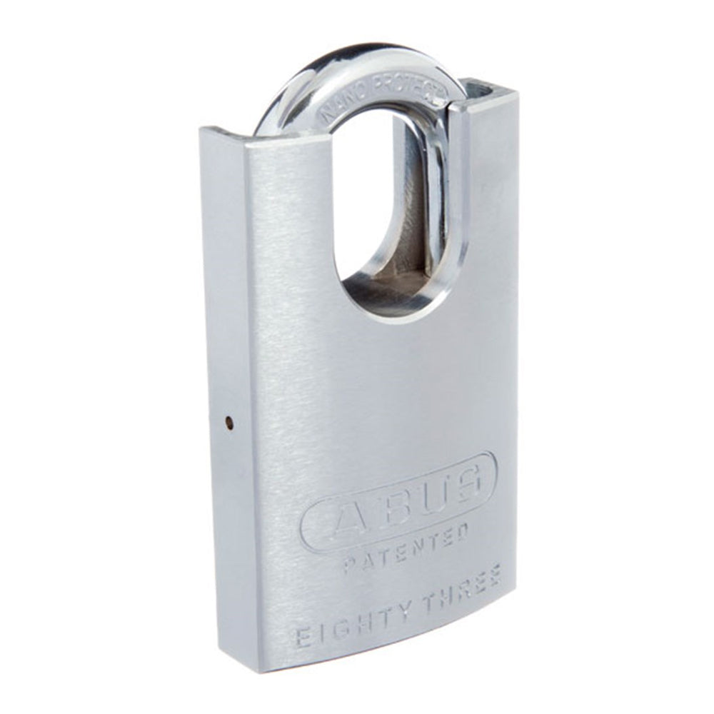 Abus Heavy Duty Security Padlock Shackle Protector Nickel Brass Keyed to Differ 83CS/50NKD