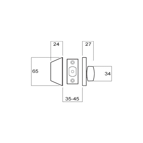 Brava Urban Deadbolt Single Cylinder 60/70mm Satin Stainless Steel KD D361B
