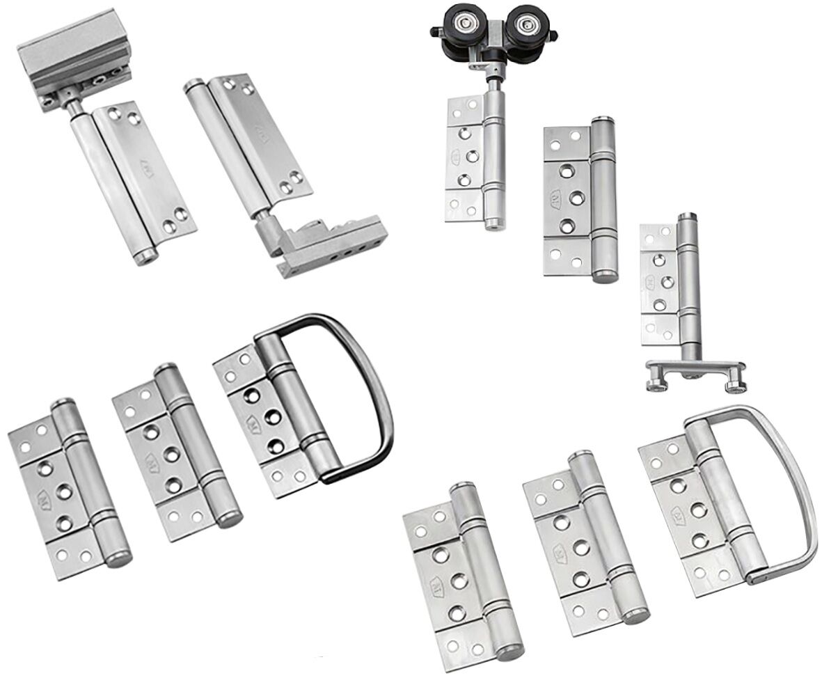 McCallum VIO Folding 6 Door System 5 + 1 Outward Opening Hardware Kit Satin Stainless Steel