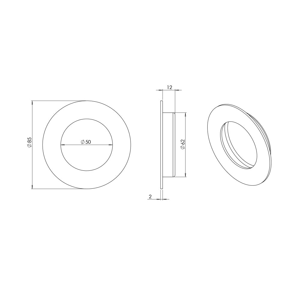 Madinoz FP85 Sliding Door Flush Pulls