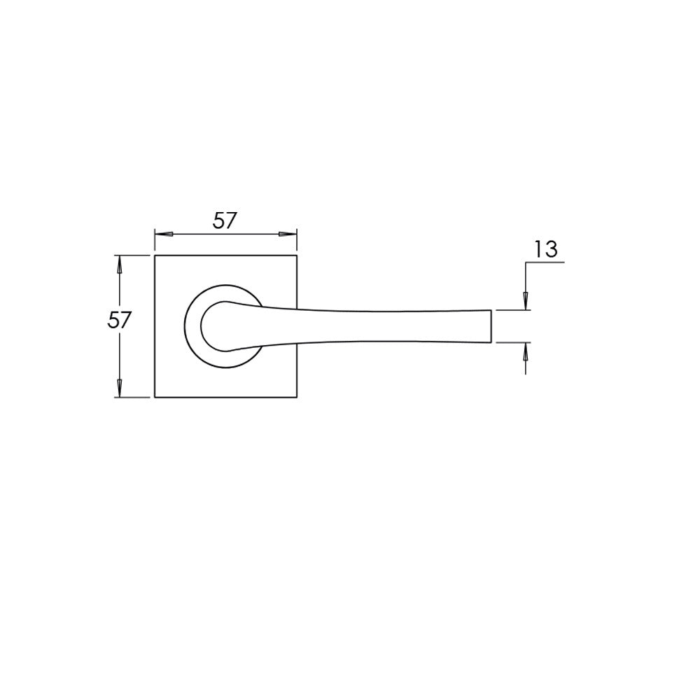 Madinoz L32Z Coastal Door Lever Handle on Square Rose
