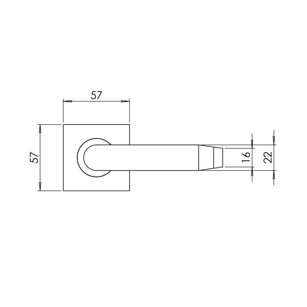 Madinoz L37Z Coastal Door Lever Handle on Square Rose