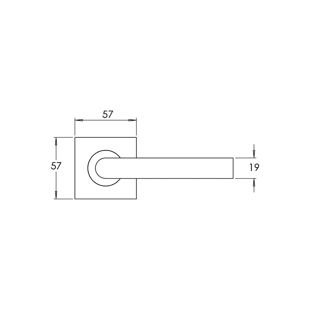 Madinoz L85TZ Urban Door Lever Handle on Square Rose
