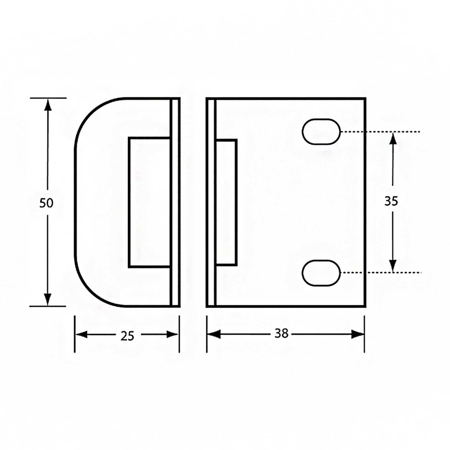 Metlam Staple Satin Chrome - Available in 31mm and 35mm Centre to Centre