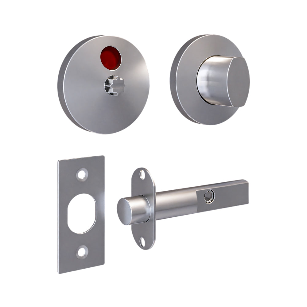 Metlam Morticed Safety Lock & Indicator Set Satin Chrome Plate 300_SAFEMORT60_SCP