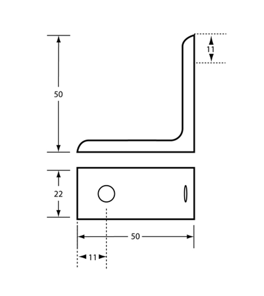 Metlam Angle Bracket Aluminium - Available in Various Finishes
