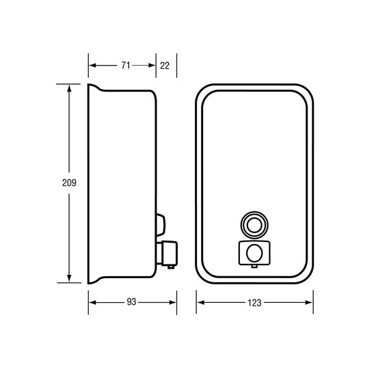 Metlam Vertical Soap Dispenser Stainless Steel ML605BS_N