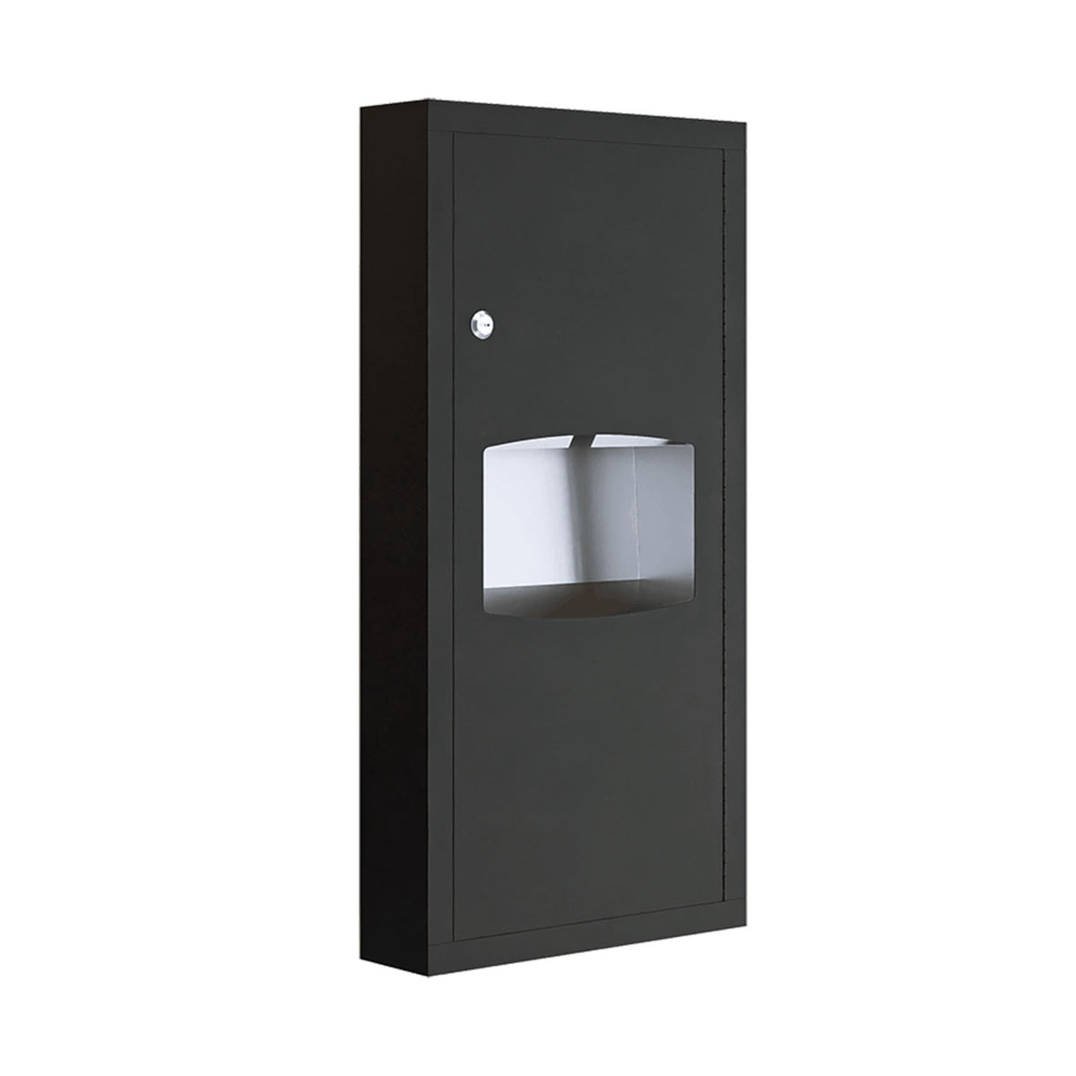 Metlam Surface Mounted Paper Towel Dispenser & Waste Receptacle Black ML710_SM_MK3_DESIGNER