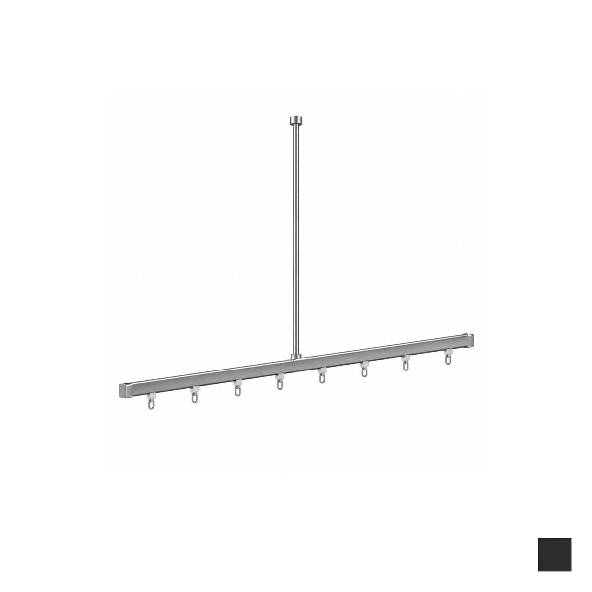 Micro Shower Curtain Track Straight 2000mm - Available in Various Finishes