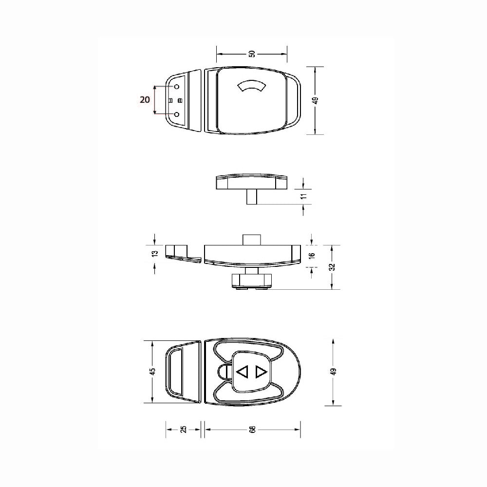 Metlam Sera Slide Lock and Indicator Set - Available in Various Finishes