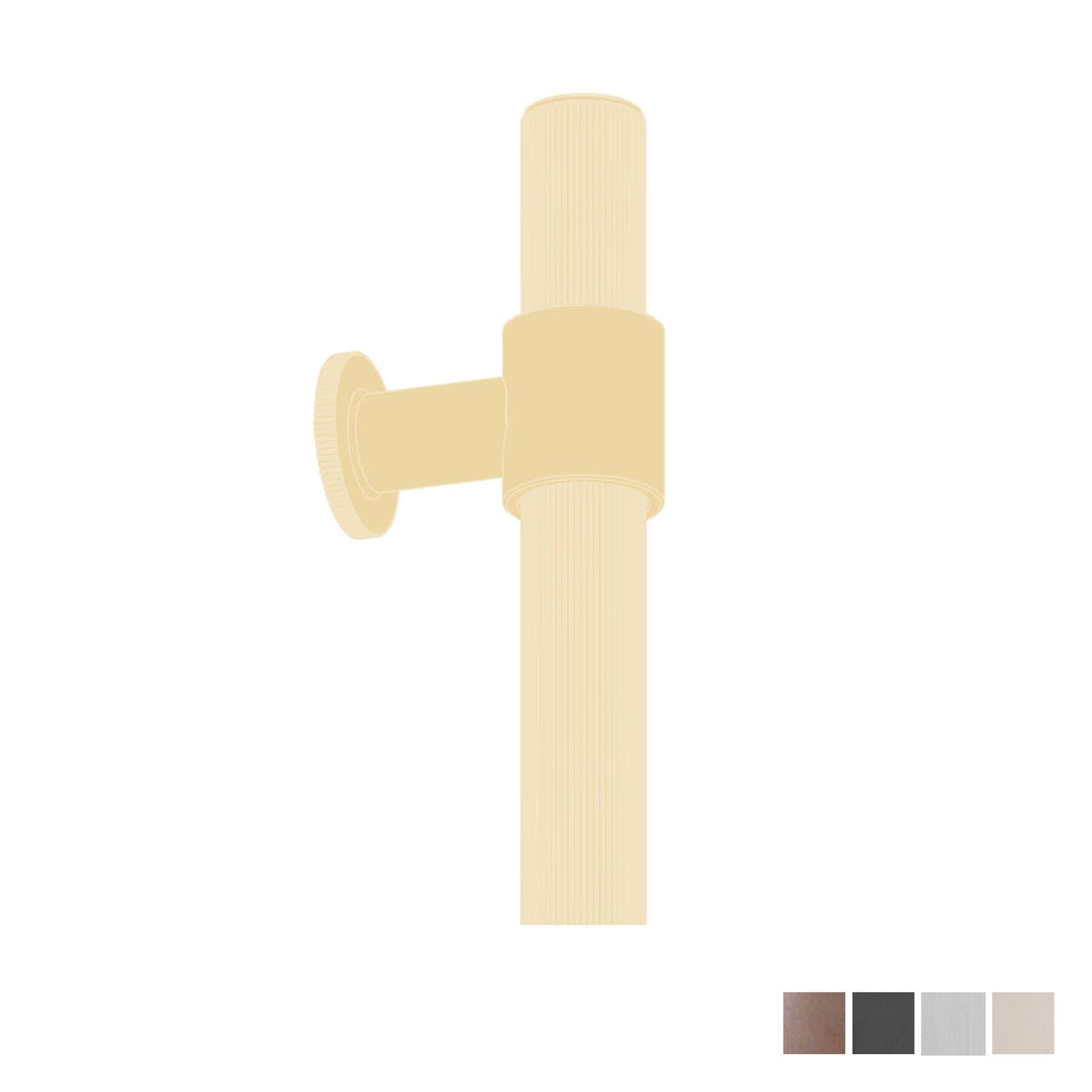 Momo Belgravia Lined Door Pull With Back to Back Fixing - Available in Various Finishes