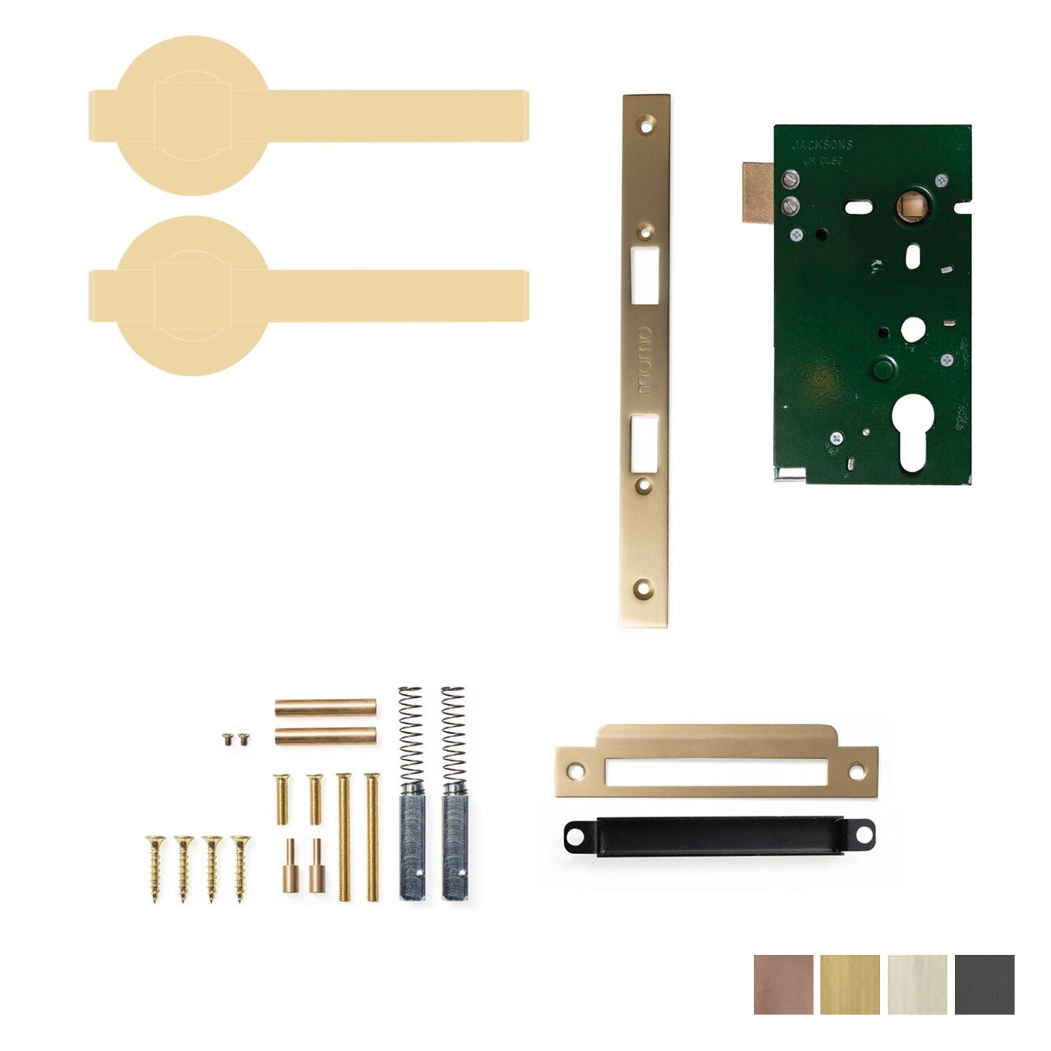 Momo Belgravia Plain Solid Brass Lever Mortice Lock Passage Set - Available in Various Finishes