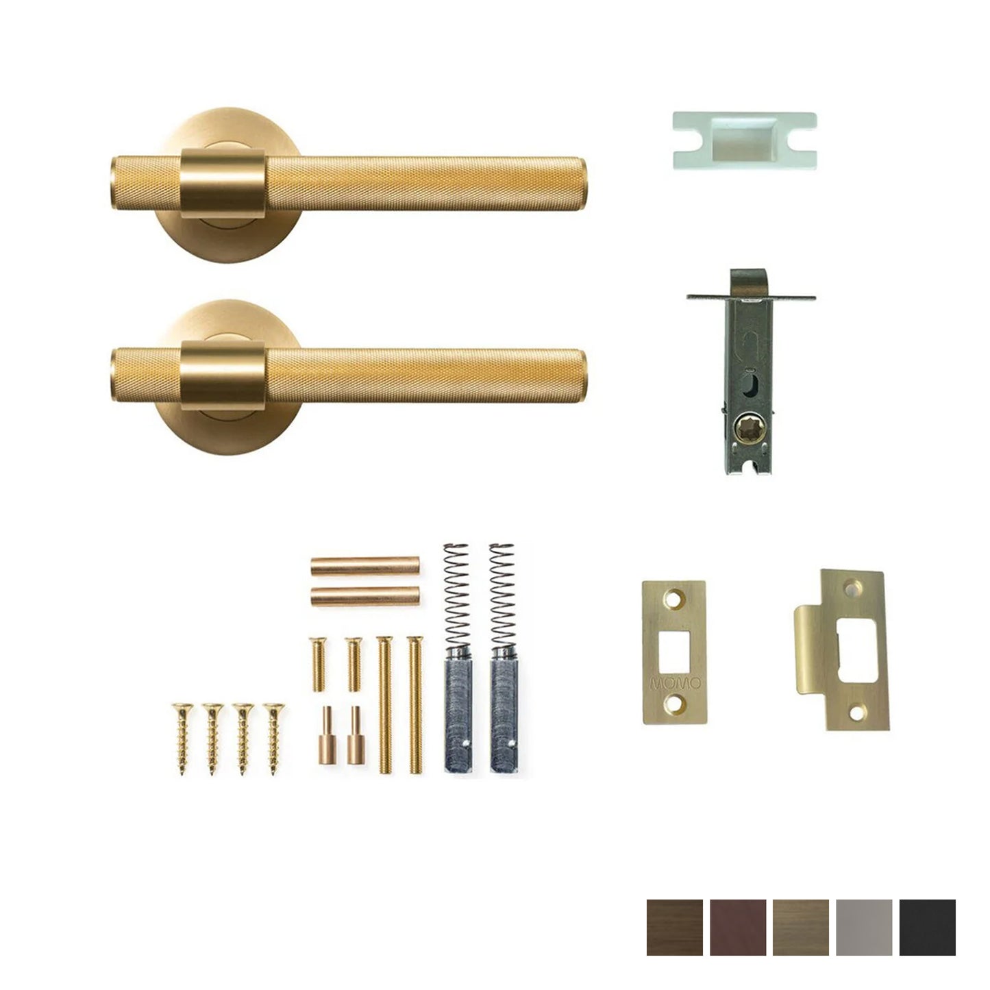 Momo Belgravia Solid Brass Tubular Latch Passage Lever Set - Available in Various Finishes